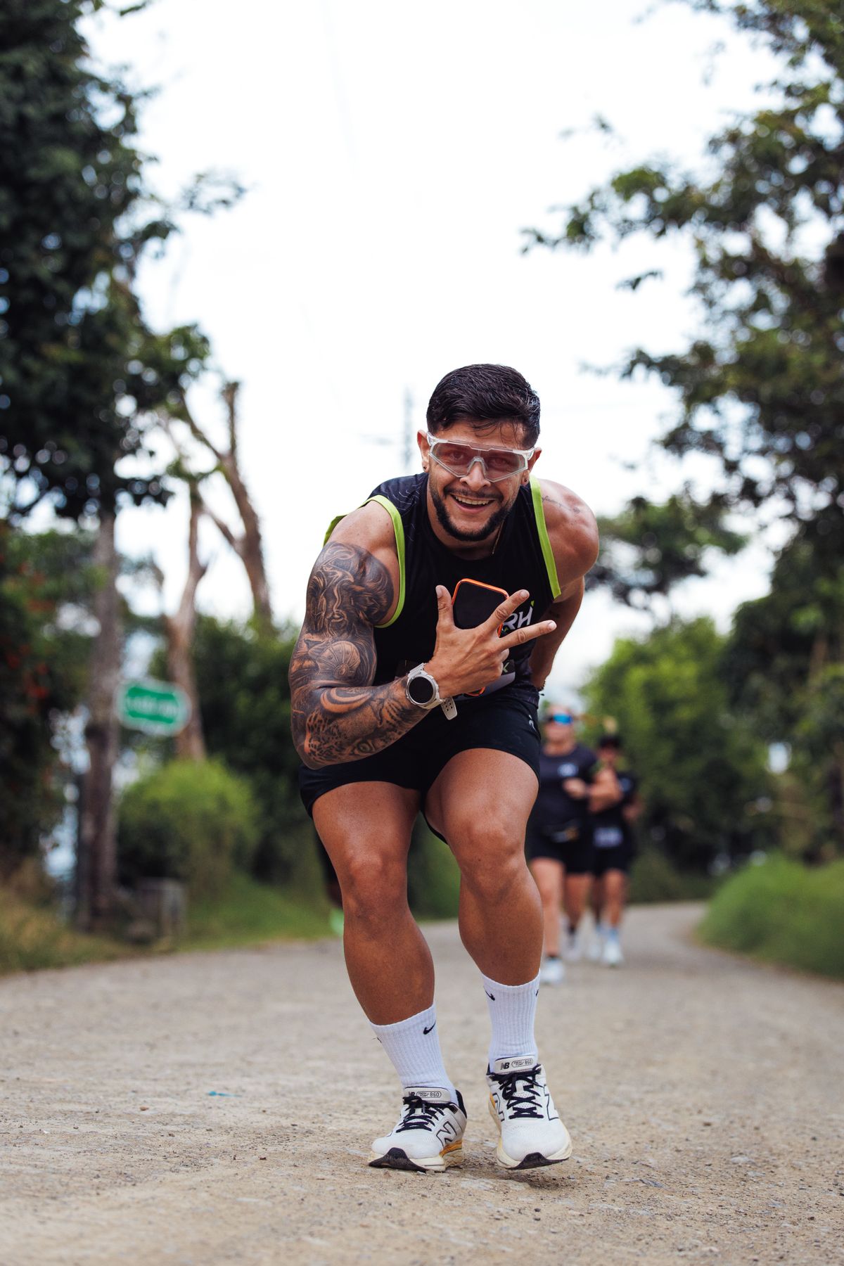 Runner preparing for a morning run